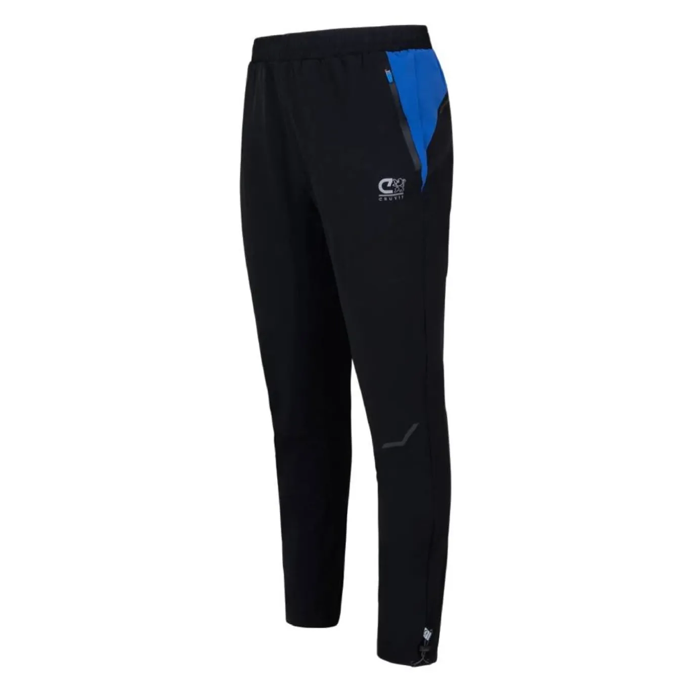Cruyff Elite Trainingspak Full-Zip Blauw Zwart Zilver