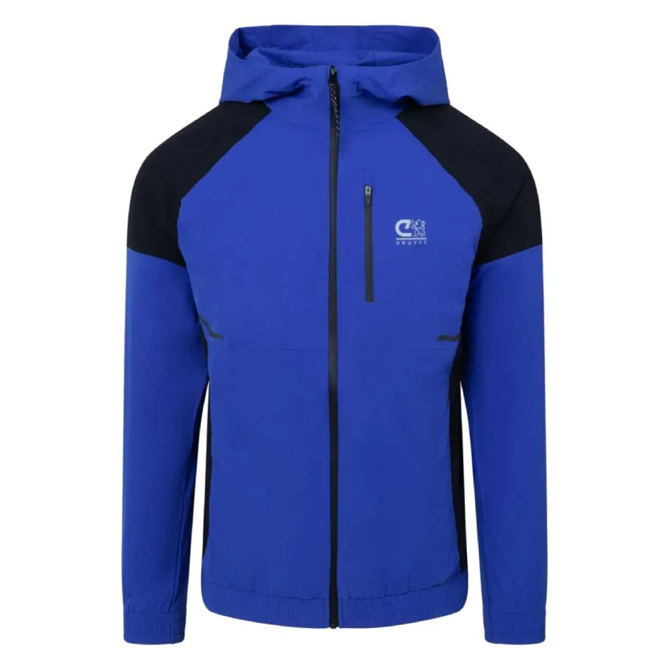 Cruyff Elite Trainingspak Full-Zip Blauw Zwart Zilver