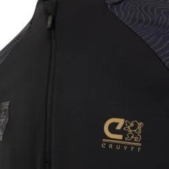 Cruyff Icon Trainingstrui 1/4-Zip Zwart Donkergrijs Goud