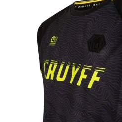 Cruyff Icon T-Shirt Kids Zwart Donkergrijs Geel