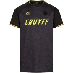 Cruyff Icon T-Shirt Kids Zwart Donkergrijs Geel