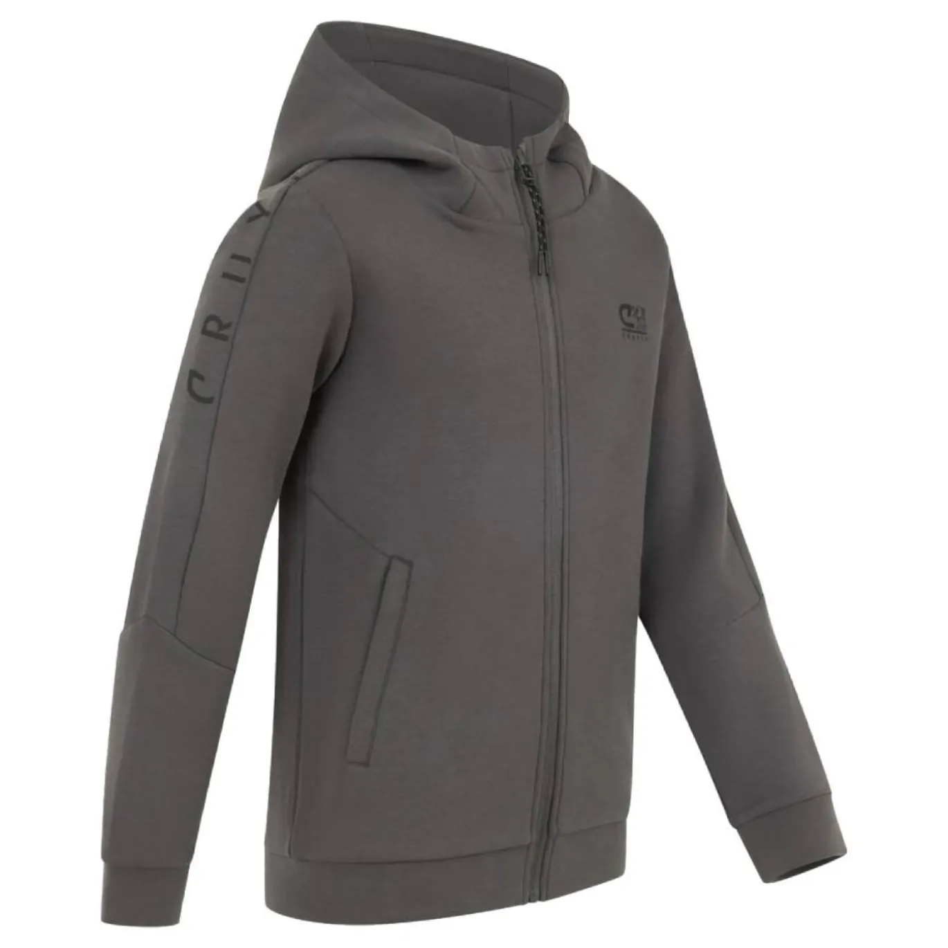Cruyff Ignite Tape Trainingspak Hooded Kids Donkergrijs