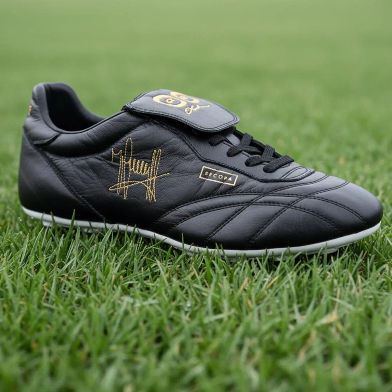 Cruyff Recopa Gras Voetbalschoenen (FG) Zwart Goud Wit