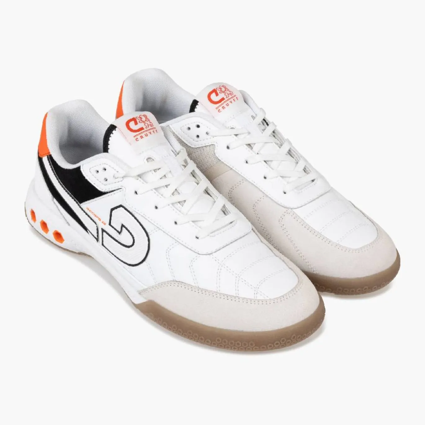Cruyff Recopa 14 Zaalvoetbalschoenen (IN) Wit Zwart Oranje