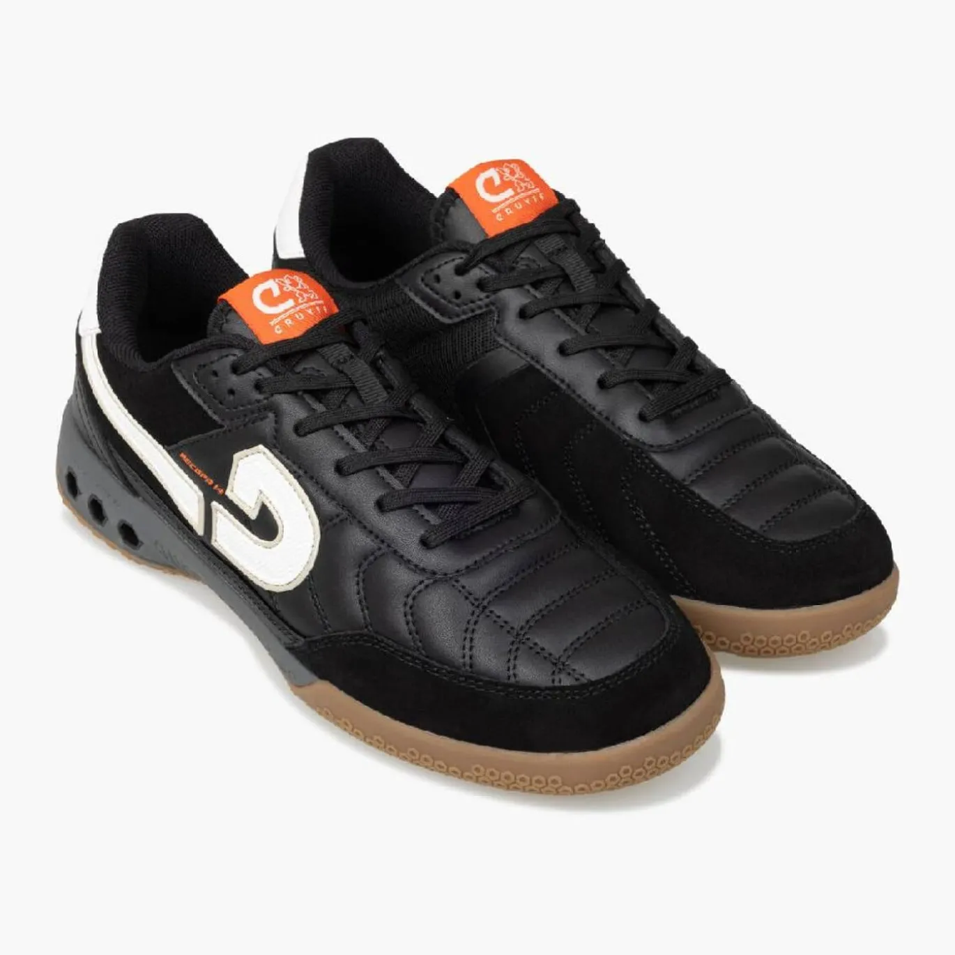 Cruyff Recopa 14 Zaalvoetbalschoenen (IN) Zwart Wit Oranje