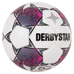 Derbystar Brillant Energy Voetbal Maat 5 Wit Roze Zwart