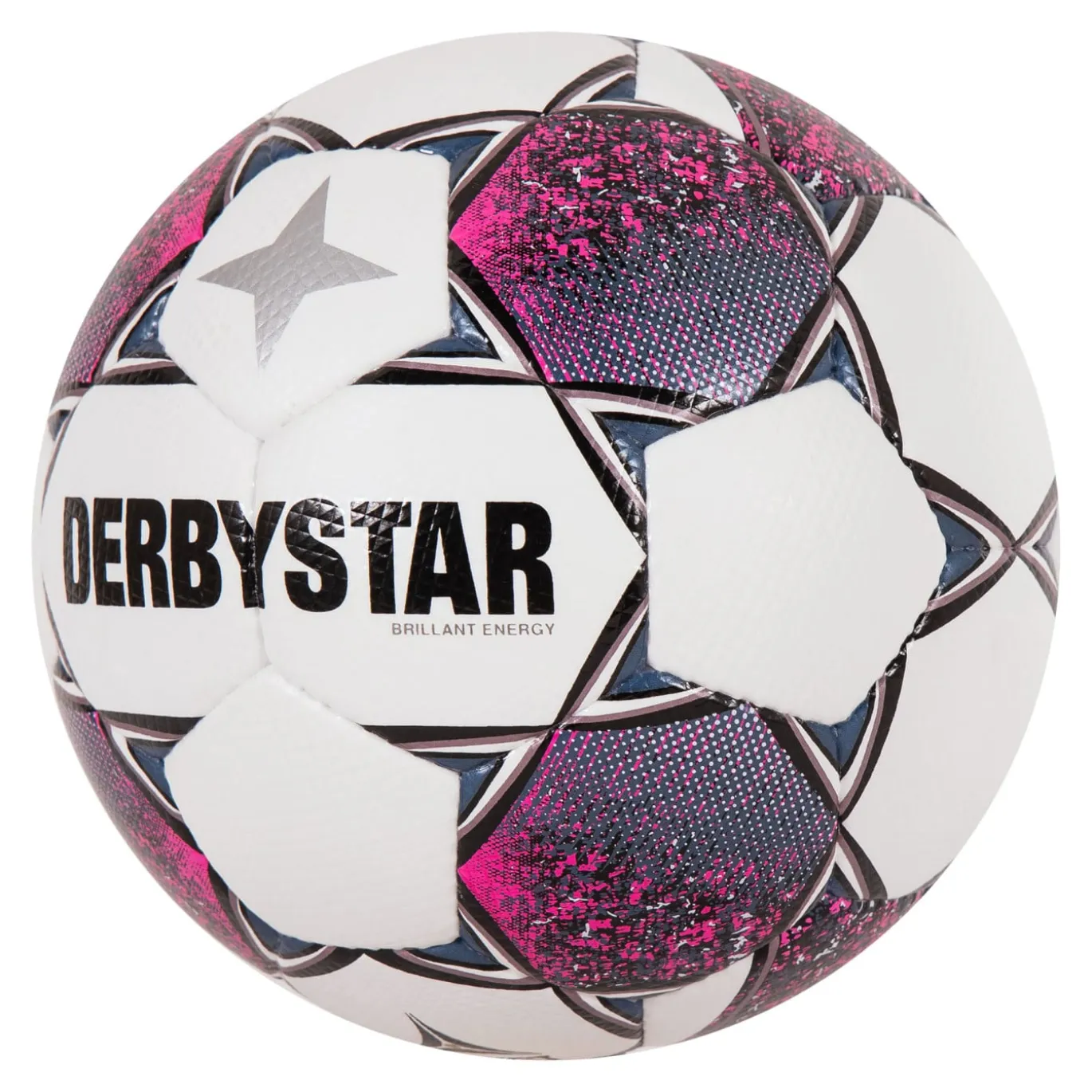 Derbystar Brillant Energy Voetbal Maat 5 Wit Roze Zwart