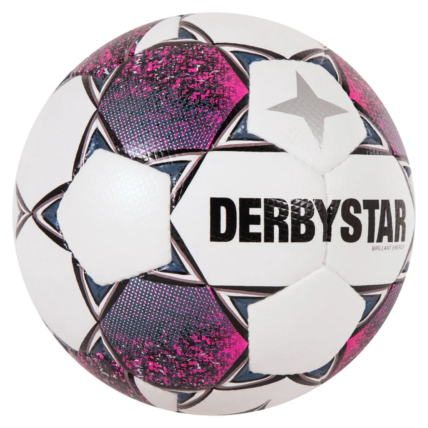 Derbystar Brillant Energy Voetbal Maat 5 Wit Roze Zwart