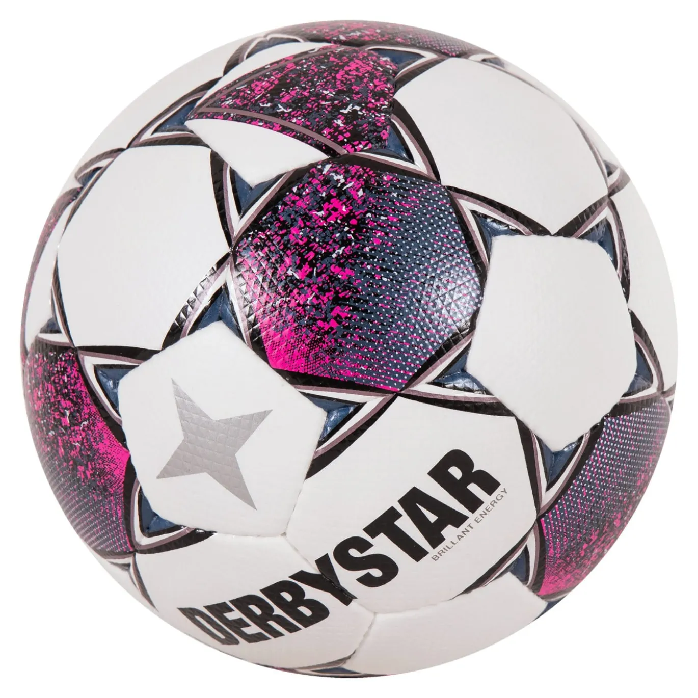 Derbystar Brillant Energy Voetbal Maat 5 Wit Roze Zwart