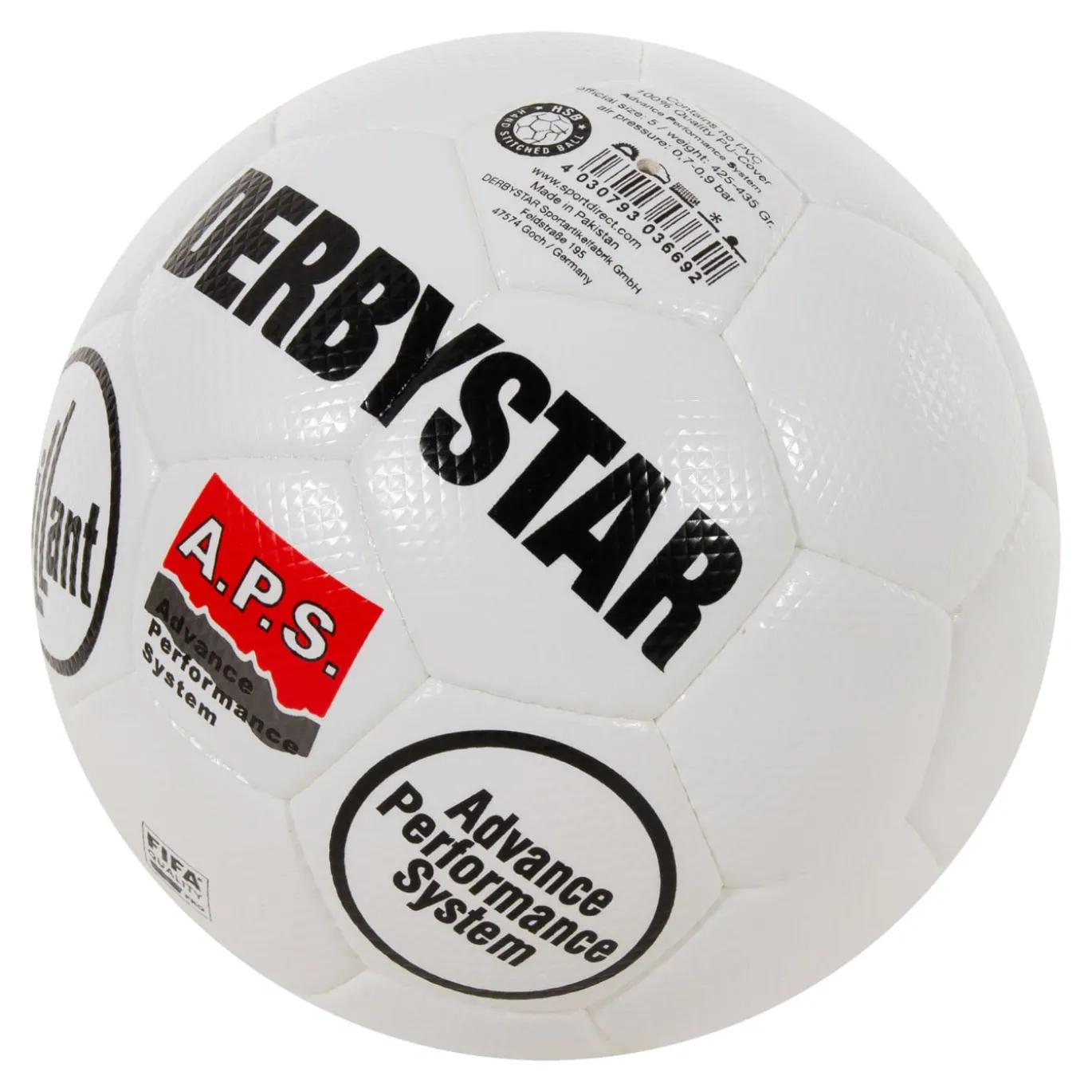 Derbystar Brillant II Voetbal Maat 5 Wit Zwart