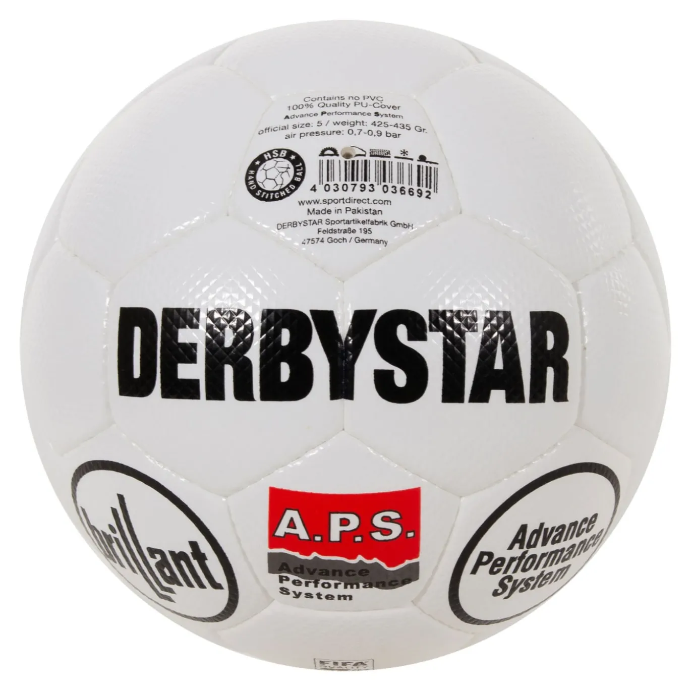 Derbystar Brillant II Voetbal Maat 5 Wit Zwart