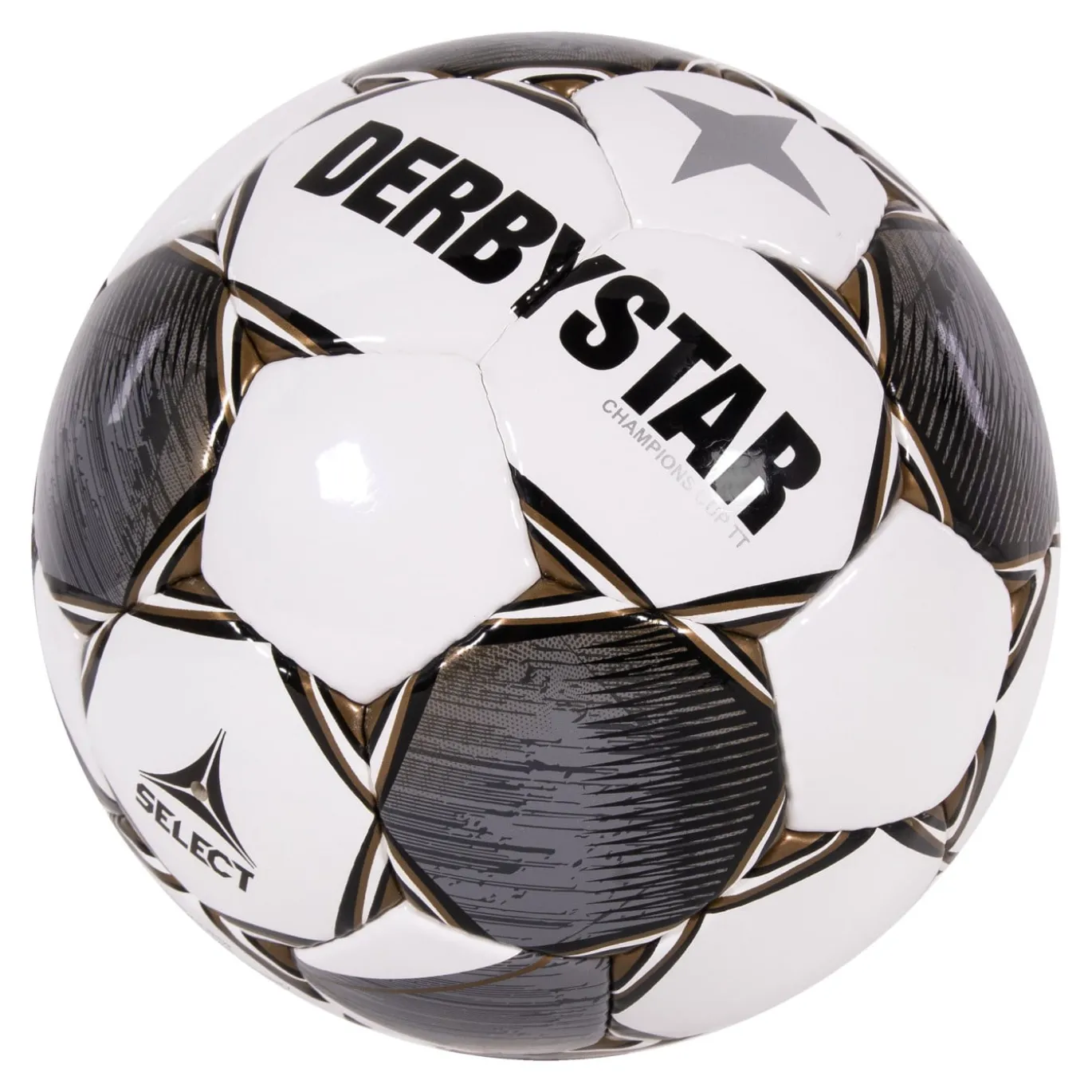 Derbystar Champions Cup II Voetbal Maat 5 Wit Grijs Zwart
