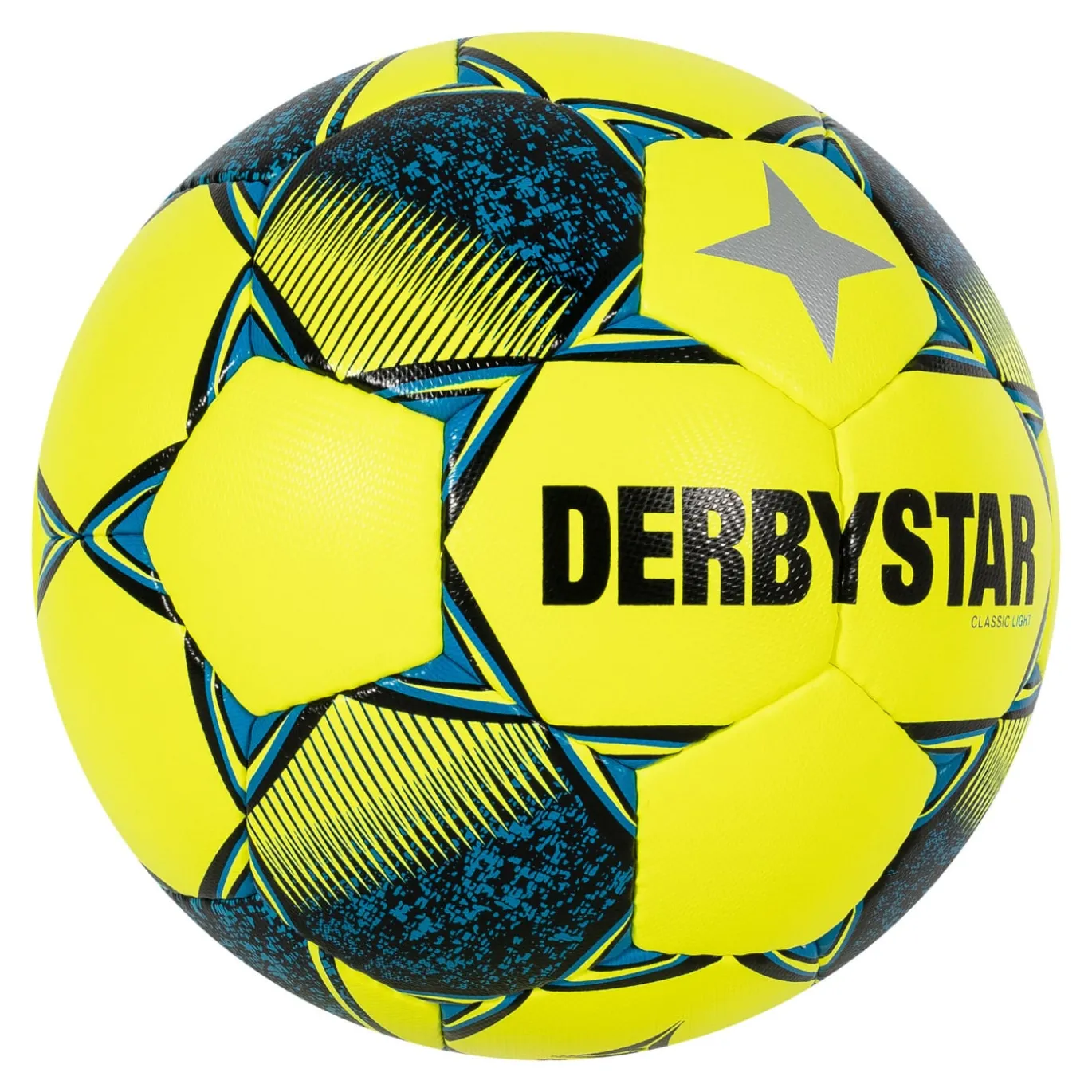 Derbystar Classic Light II Kunstgras Voetbal Maat 5 Geel Blauw Zwart