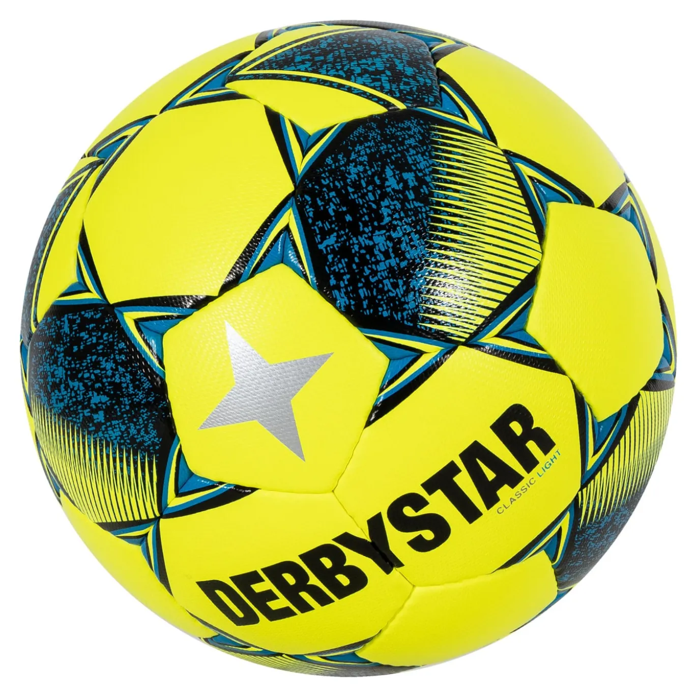 Derbystar Classic Light II Kunstgras Voetbal Maat 5 Geel Blauw Zwart