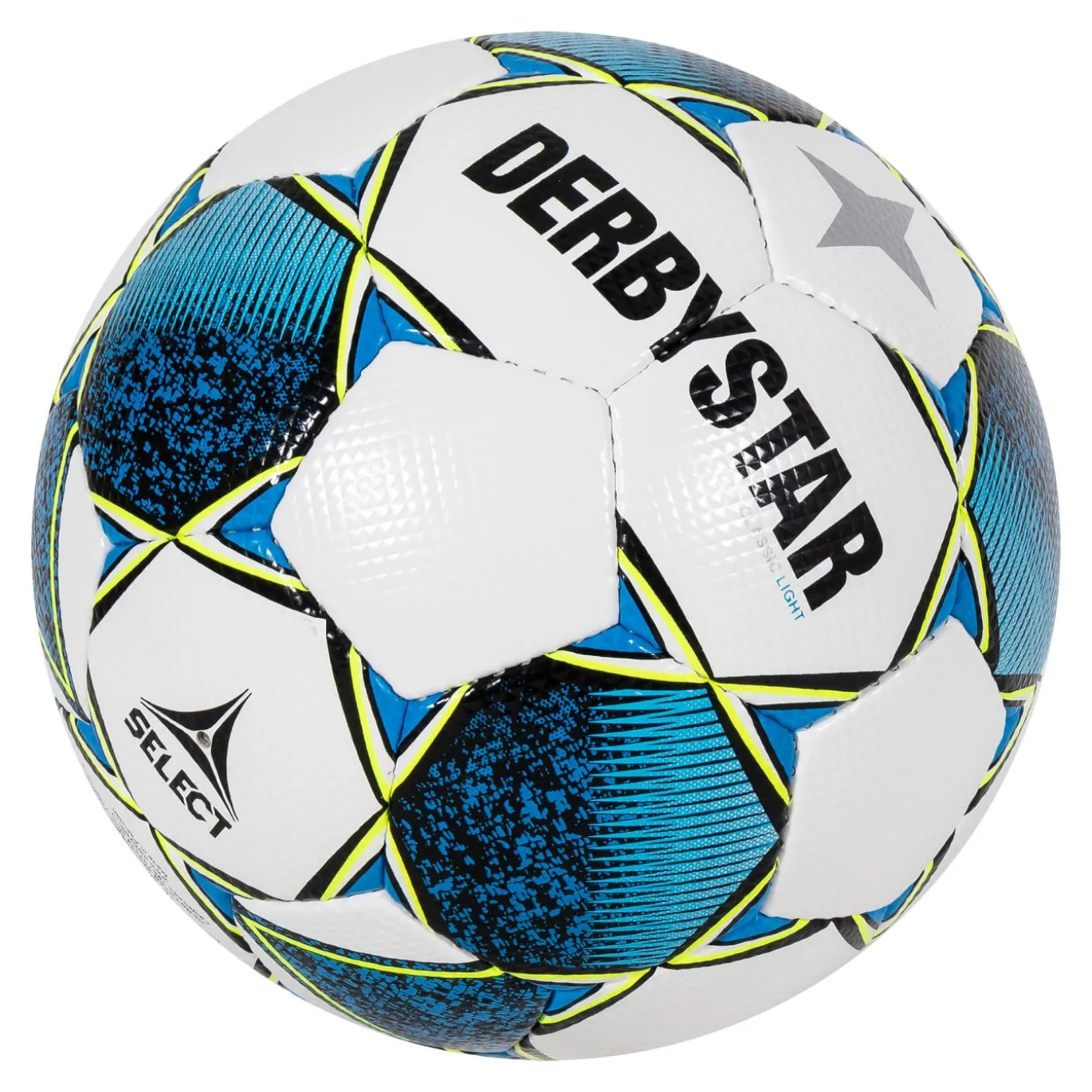 Derbystar Classic Light II Voetbal 8 x 1 Vlakken Maat 5 Wit Blauw Geel