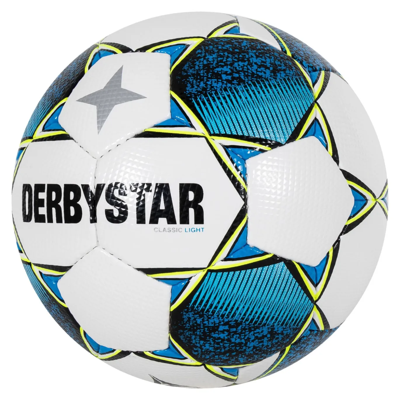 Derbystar Classic Light II Voetbal 8 x 1 Vlakken Maat 5 Wit Blauw Geel
