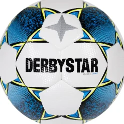 Derbystar Classic Light II Voetbal 4 x 3 Vlakken Maat 5 Wit Blauw Geel