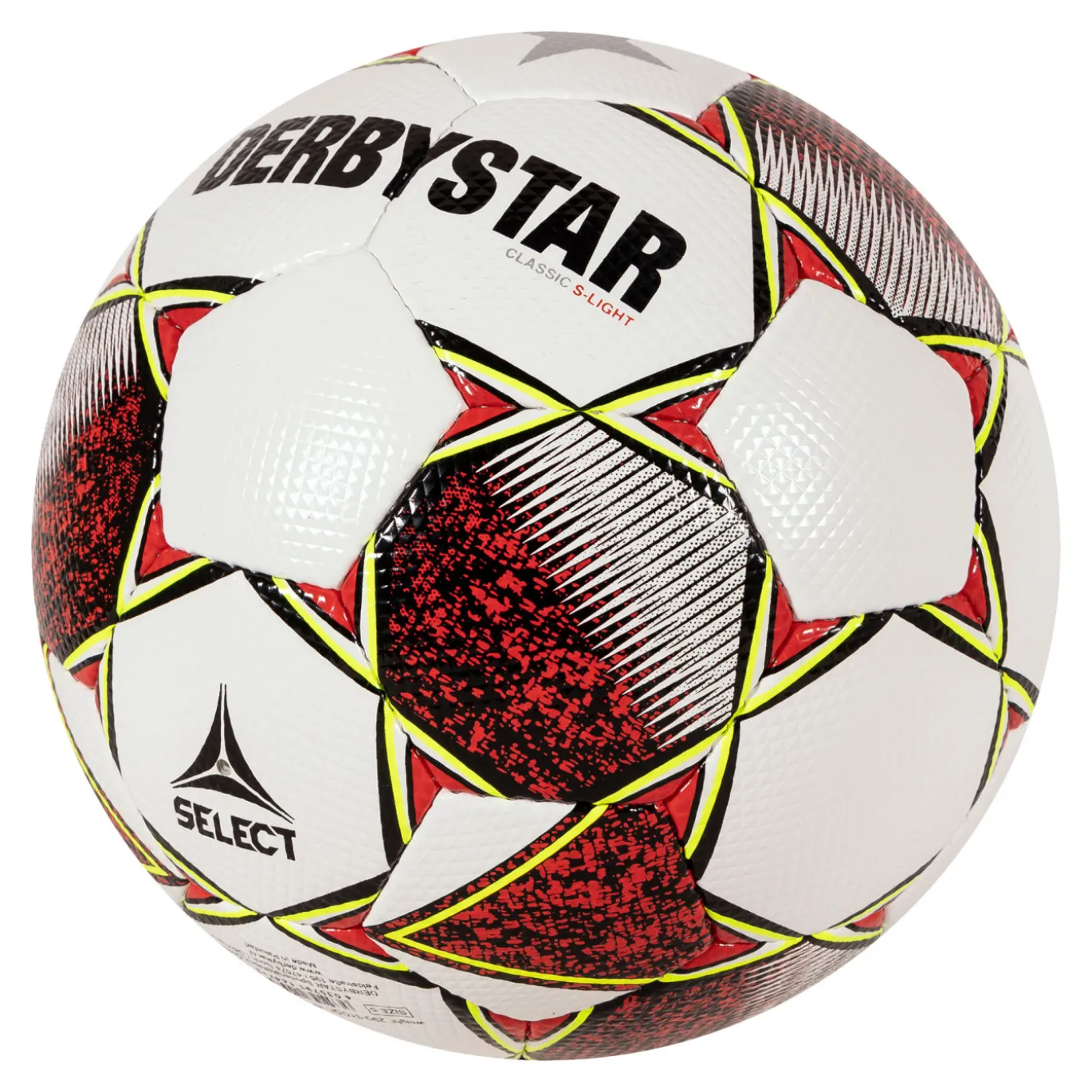 Derbystar Classic S-Light II Voetbal 4 x 3 Vlakken Maat 3 Wit Rood Geel