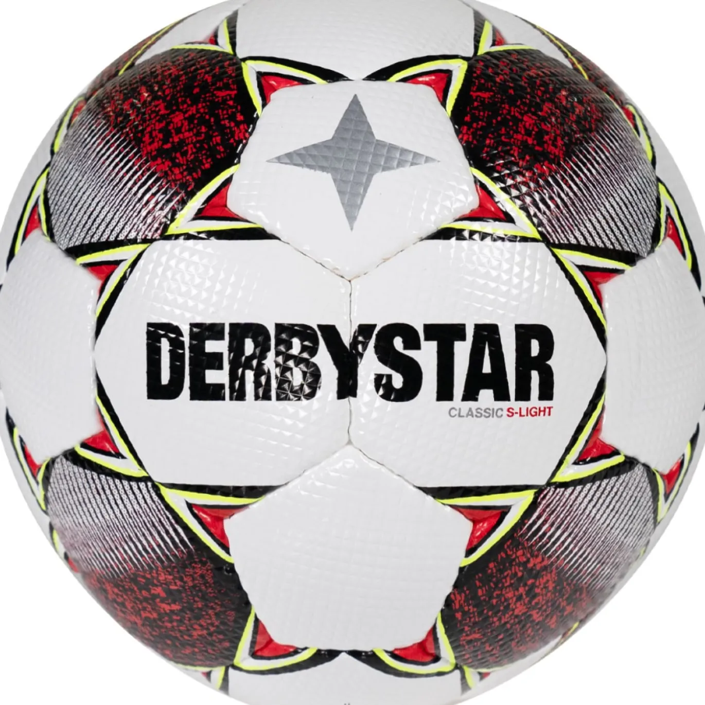 Derbystar Classic S-Light II Voetbal 4 x 3 Vlakken Maat 3 Wit Rood Geel