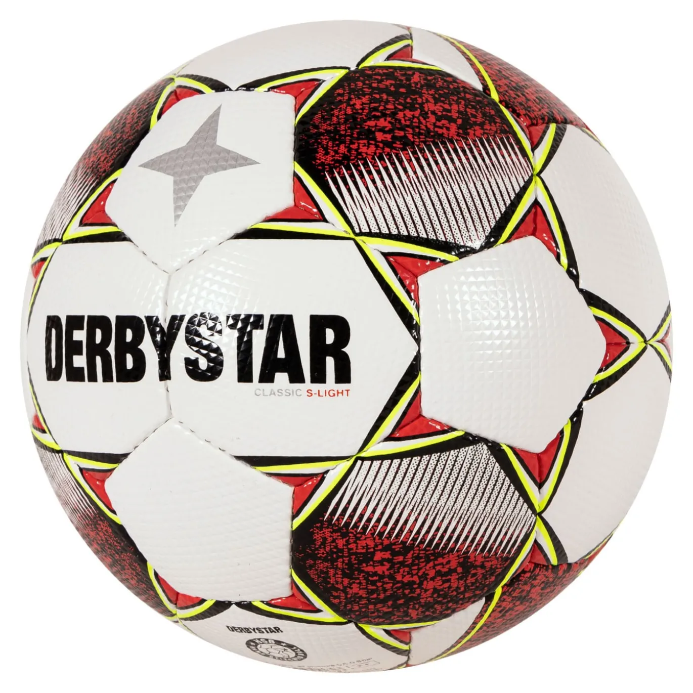 Derbystar Classic S-Light II Voetbal 4 x 3 Vlakken Maat 3 Wit Rood Geel