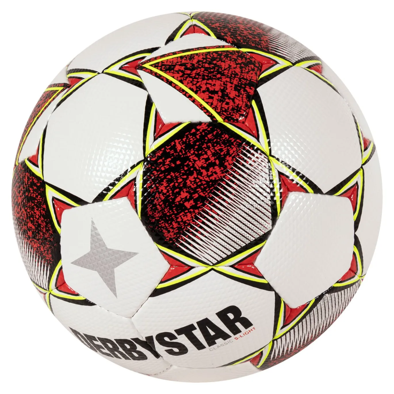 Derbystar Classic S-Light II Voetbal 4 x 3 Vlakken Maat 5 Wit Rood Geel