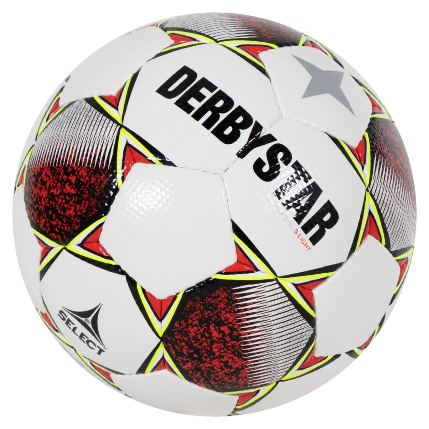 Derbystar Classic S-Light II Voetbal 8 x 1 Vlakken Maat 5 Wit Rood Geel