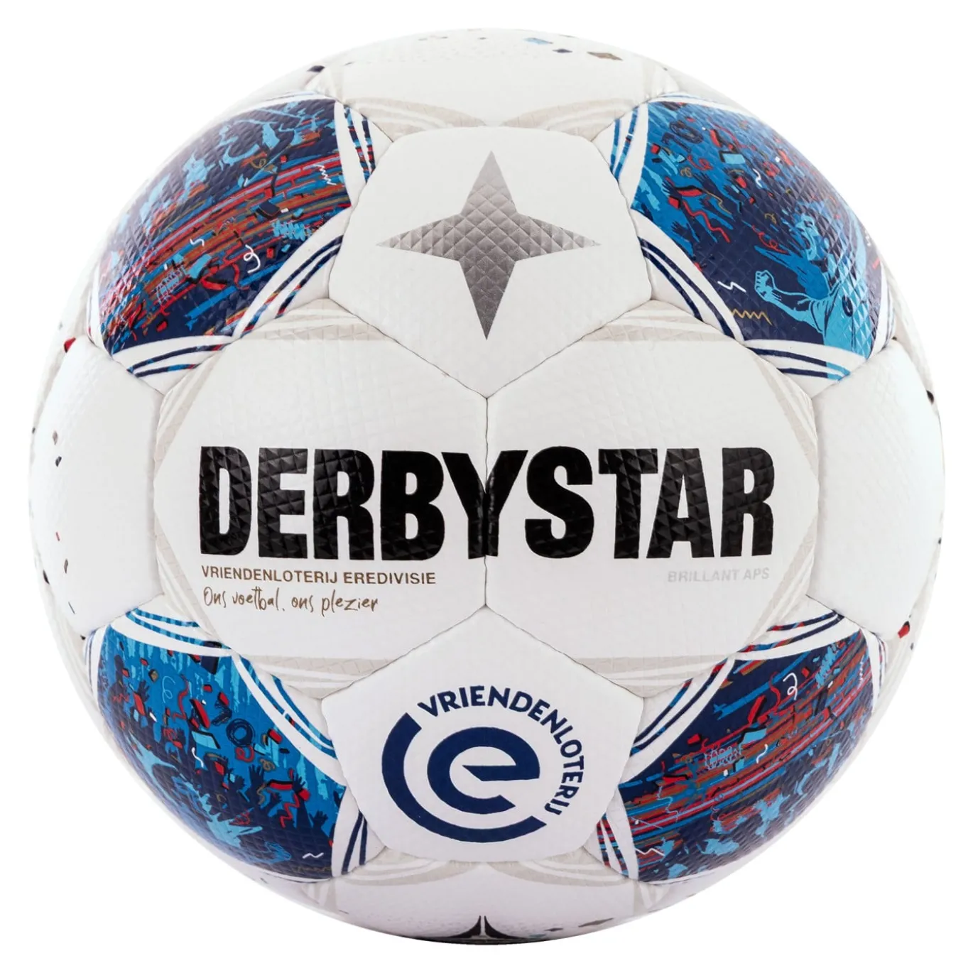 Derbystar Eredivisie Brillant Voetbal Maat 5 2026-2027 Wit Blauw Rood