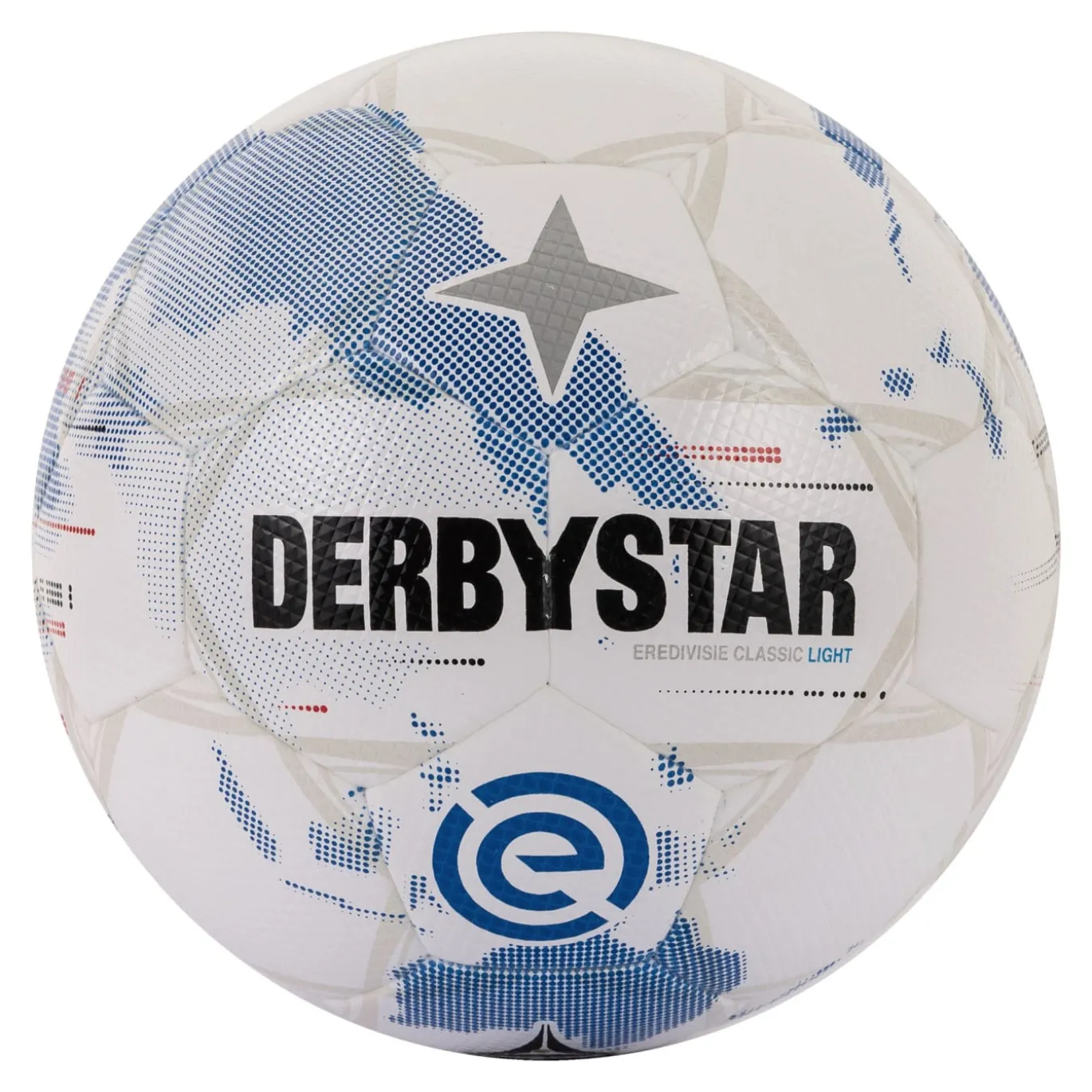Derbystar Eredivisie Classic Light Voetbal Maat 5 2025-2026 Wit Lichtblauw Zwart