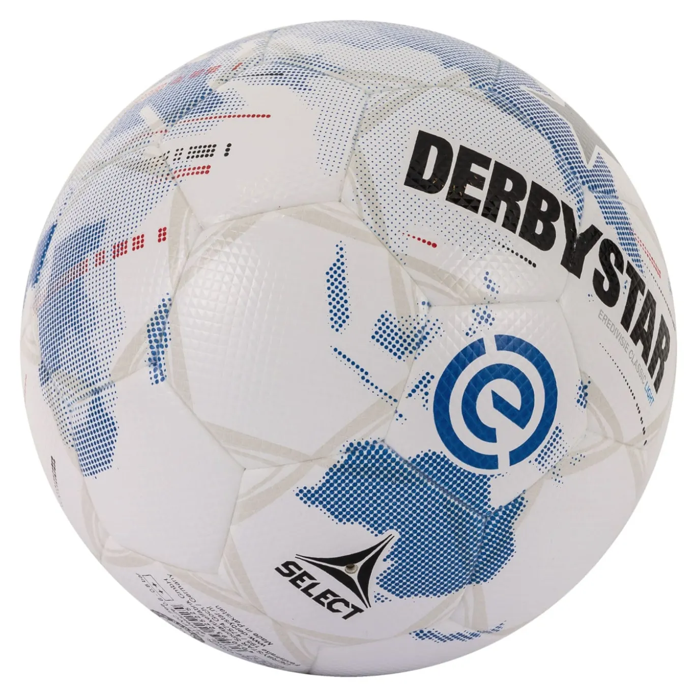 Derbystar Eredivisie Classic Light Voetbal Maat 5 2025-2026 Wit Lichtblauw Zwart