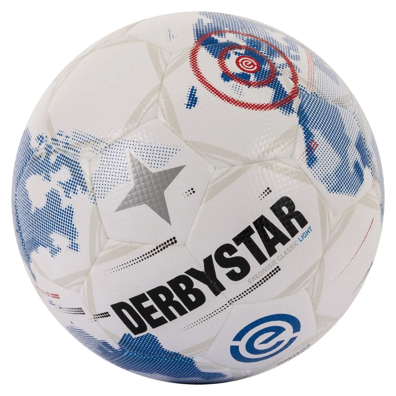 Derbystar Eredivisie Classic Light Voetbal Maat 5 2025-2026 Wit Lichtblauw Zwart