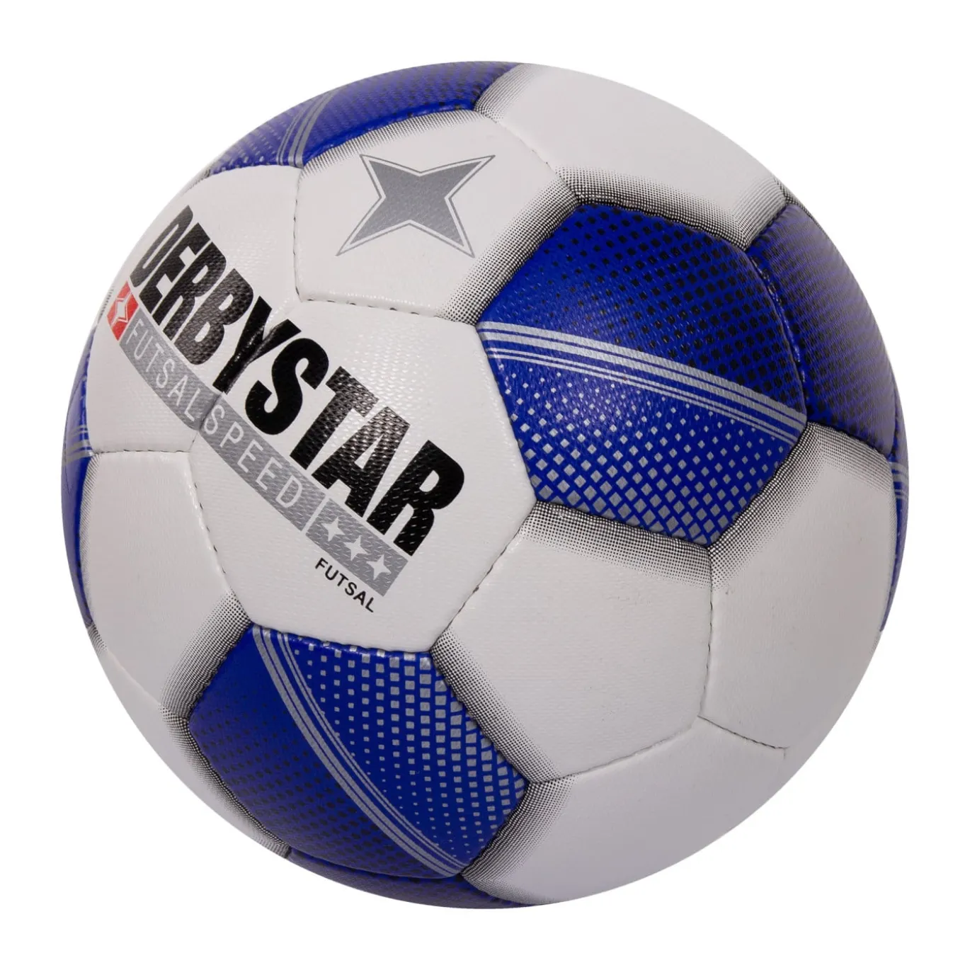 Derbystar Futsal Speed Zaalvoetbal Maat 4 Wit Blauw Zwart