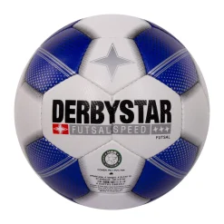Derbystar Futsal Speed Zaalvoetbal Maat 4 Wit Blauw Zwart
