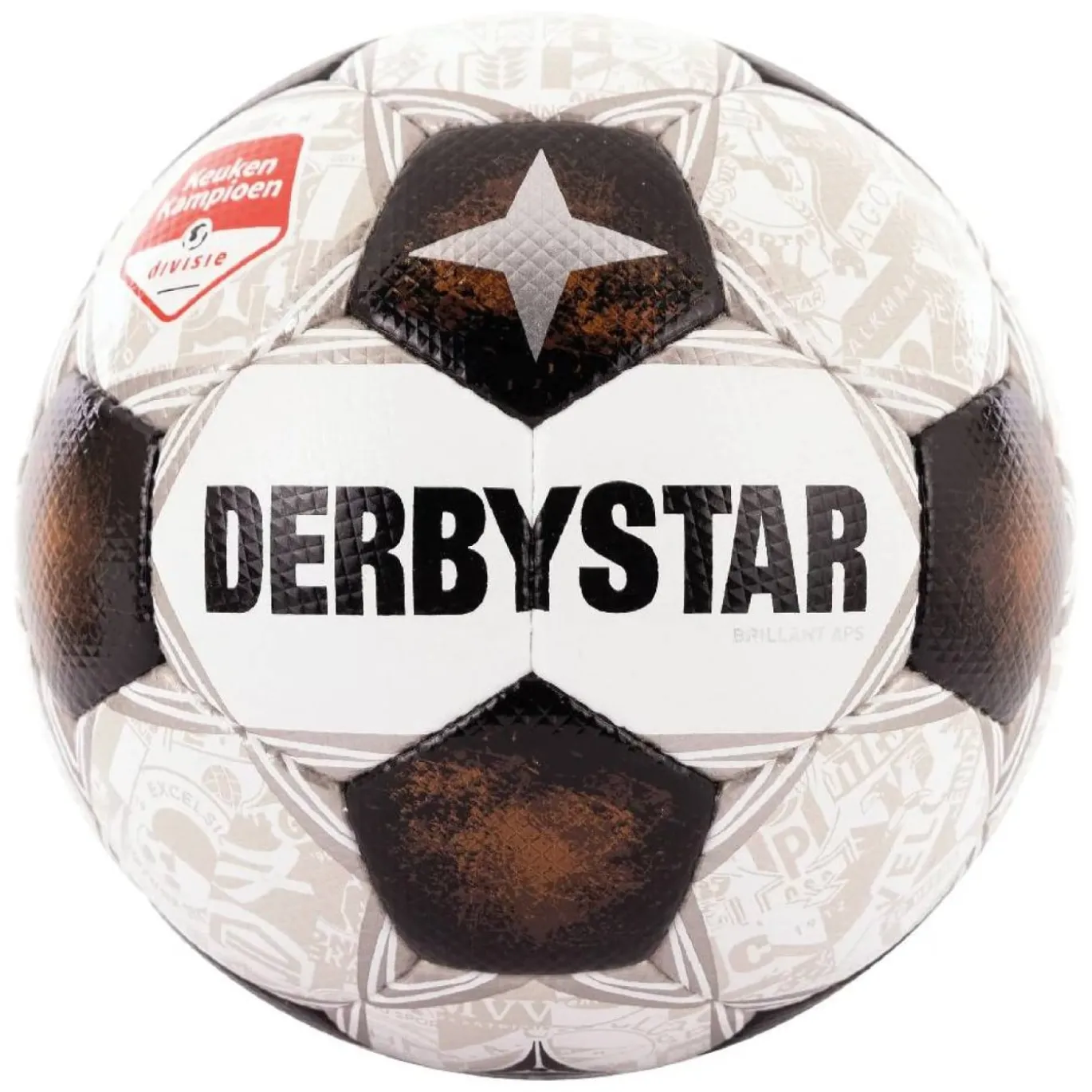 Derbystar Keuken Kampioen Divisie Brillant Voetbal Maat 5 2026-2027 Wit Zwart Bruin