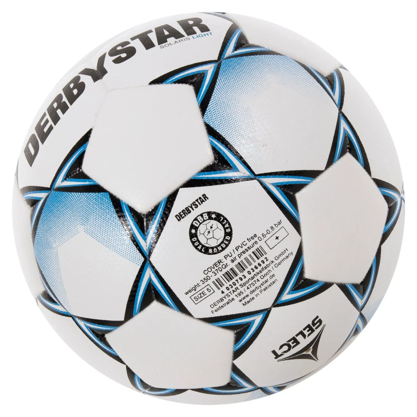Derbystar Solaris Light Voetbal Wit Blauw