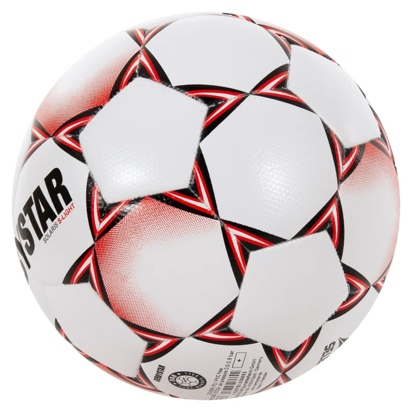 Derbystar Solaris Super Light Voetbal Maat 5 Wit Rood Zwart