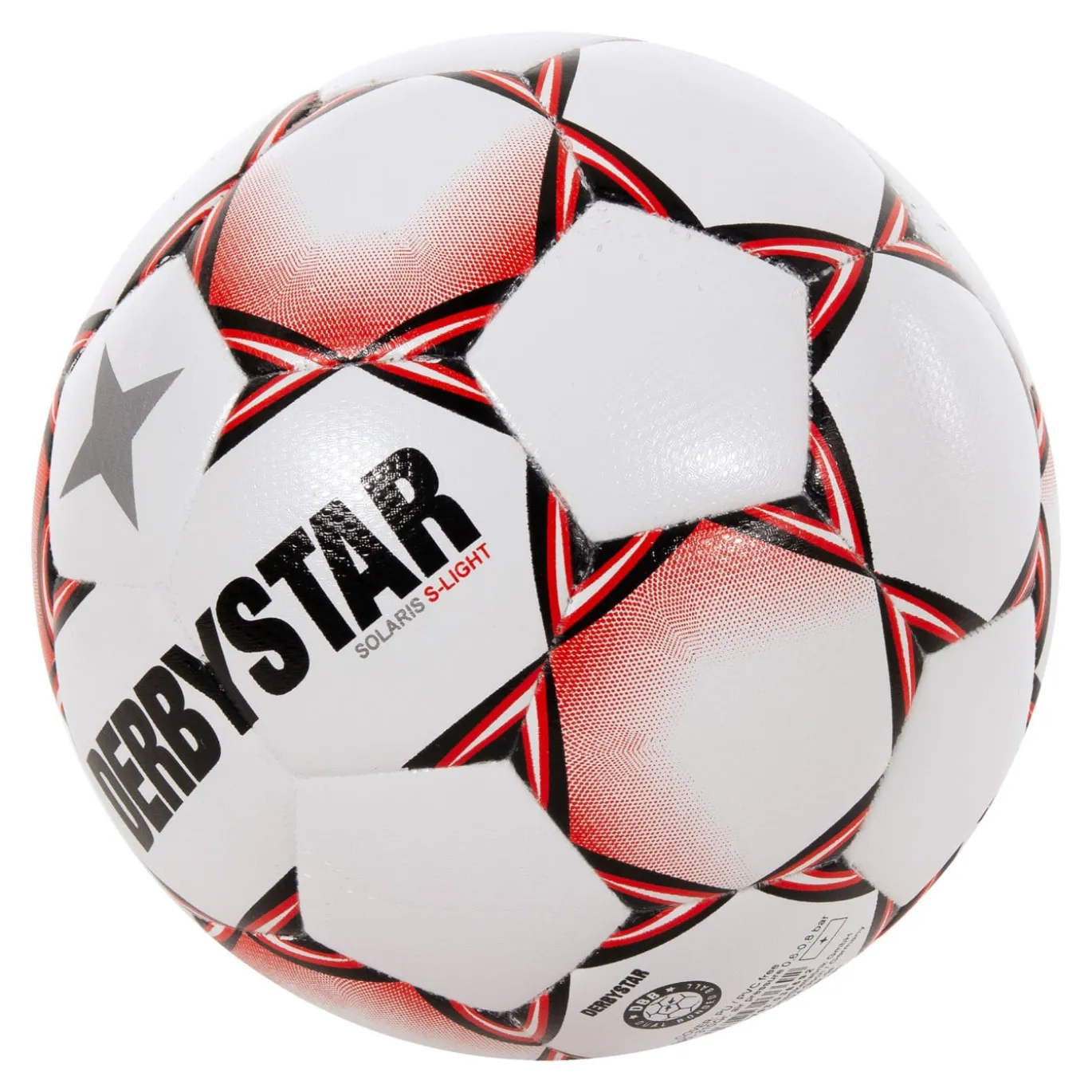 Derbystar Solaris Super Light Voetbal Maat 5 Wit Rood Zwart