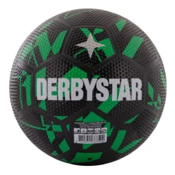 Derbystar Streetball Straatvoetbal Maat 5 Zwart Groen Wit