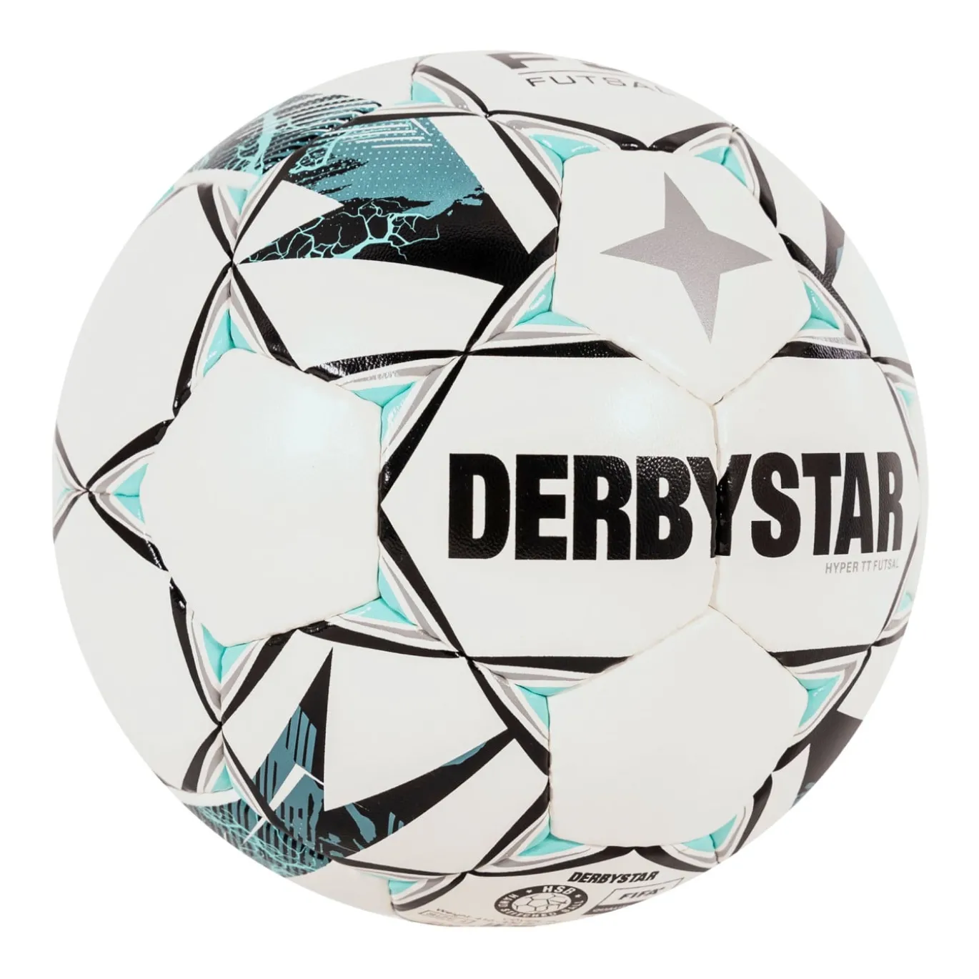 Derbystar Zaalvoetbal Hyper TT II Maat 4 Wit Lichtblauw