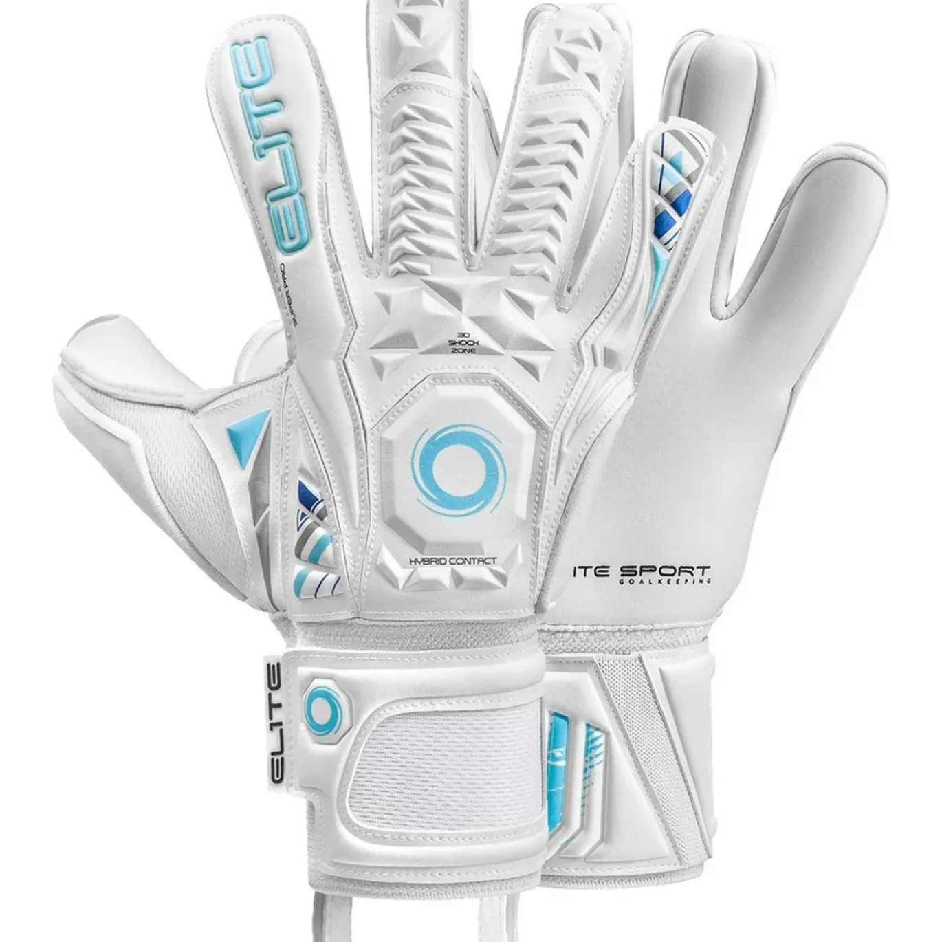 Elite Sport Supreme Keepershandschoenen Wit Lichtblauw