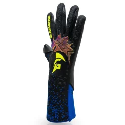 Gladiator Sports Atahua Keepershandschoenen Zwart Blauw Felgeel