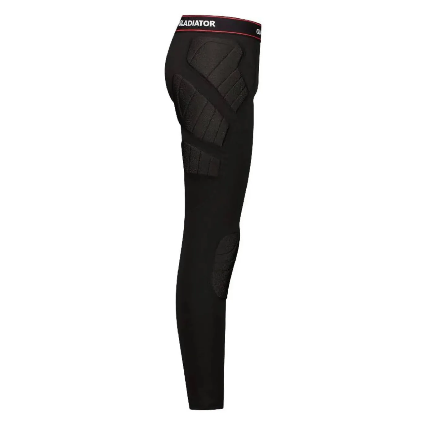 Gladiator Sports Padded Legging Zwart Rood Wit