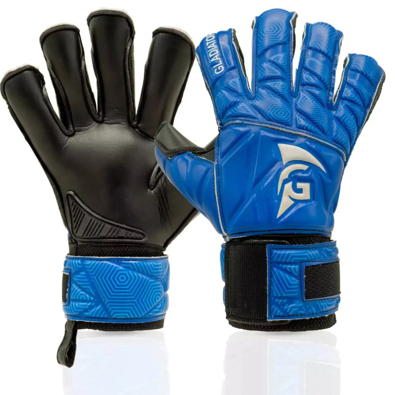 Gladiator Sports Robusto Keepershandschoenen Kids Blauw Zwart Wit