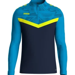 JAKO Iconic Trainingstrui 1/4-Zip Kids Donkerblauw Lichtblauw