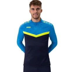 JAKO Iconic Trainingstrui 1/4-Zip Donkerblauw Lichtblauw