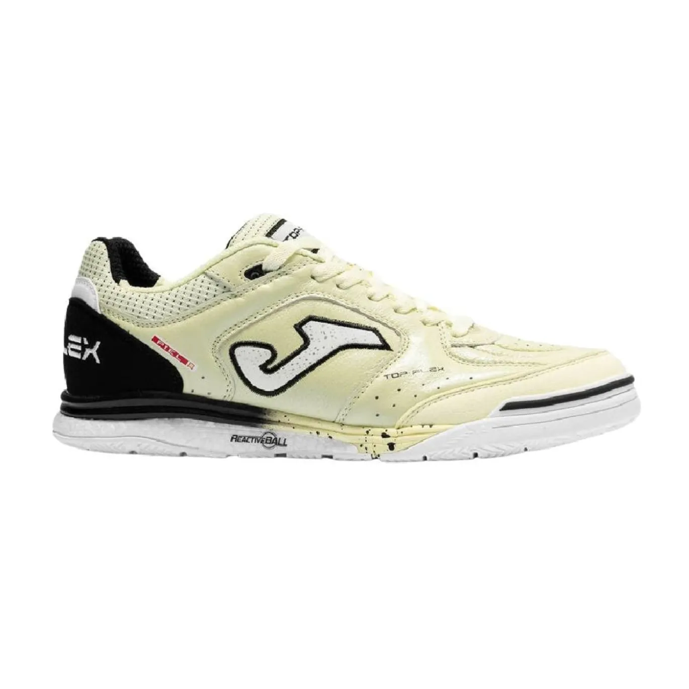 Joma Top Flex Rebound Zaalvoetbalschoenen (IN) Lichtgeel Zwart Wit