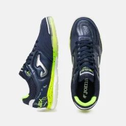 Joma Top Flex Rebound Zaalvoetbalschoenen (IN) Donkerblauw Felgeel Zilvergrijs