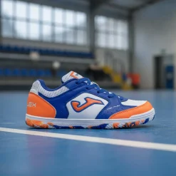 Joma Top Flex Zaalvoetbalschoenen (IN) Kids Wit Blauw Oranje