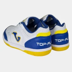 Joma Top Flex Zaalvoetbalschoenen (IN) Kids Wit Blauw Geel