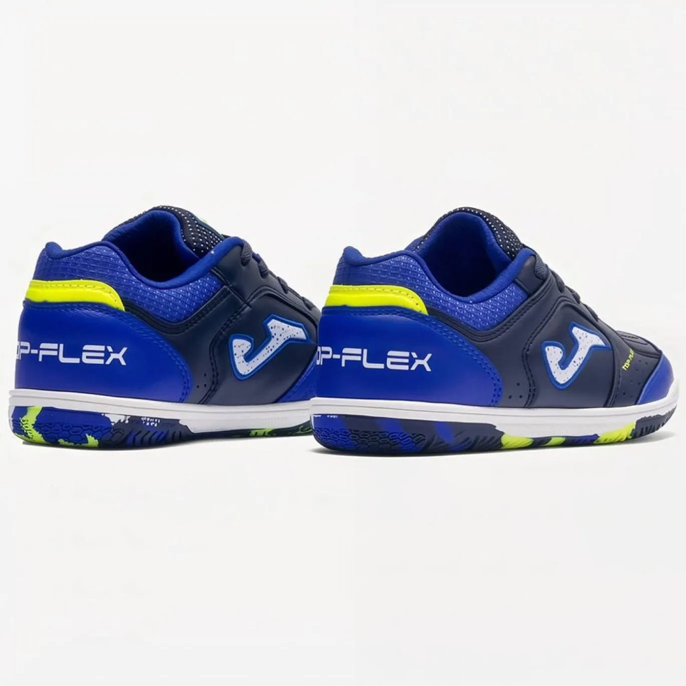 Joma Top Flex Zaalvoetbalschoenen (IN) Kids Donkerblauw Blauw Geel