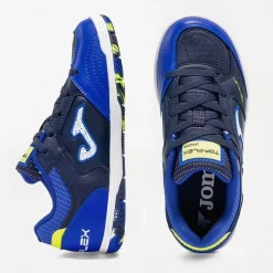 Joma Top Flex Zaalvoetbalschoenen (IN) Kids Donkerblauw Blauw Geel